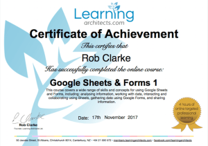 Certificate Example - Google Sheets & Forms 1