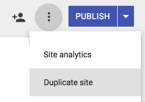 Google Site - Duplicate site