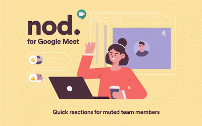 Use emojis as non-verbal feedback in a Google Meeting