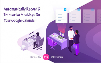 Add a button to Google Calendar that enables you to transcribe virtual meetings